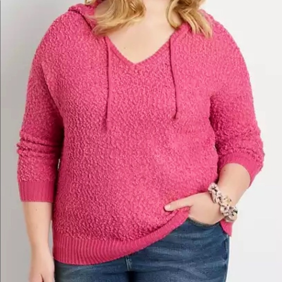 Plus Sz 2X Popcorn Pullover Sweater - Picture 4 of 12